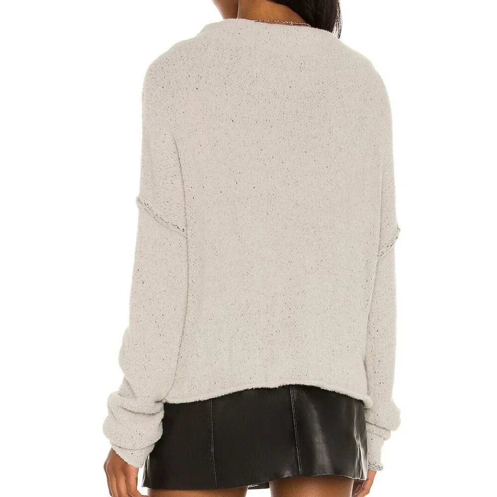 Free People San Vincente Pullover in Silver‎ Sapphire